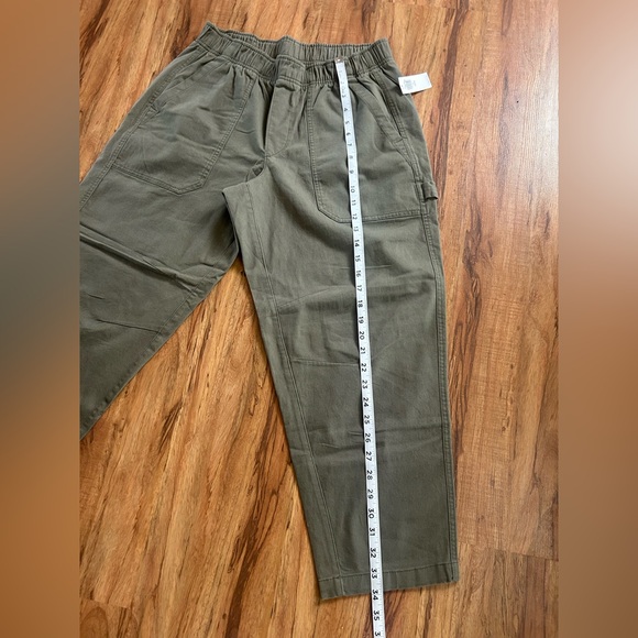 Old Navy High Waisted Pulla Utility Pants Olive Green Womens M Petite - Picture 7 of 8
